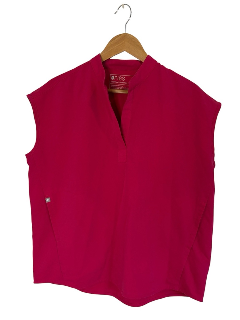 Figs Rafaela Ultra Pink Oversized Scrub Top Size Small